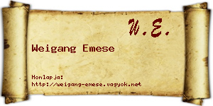 Weigang Emese névjegykártya